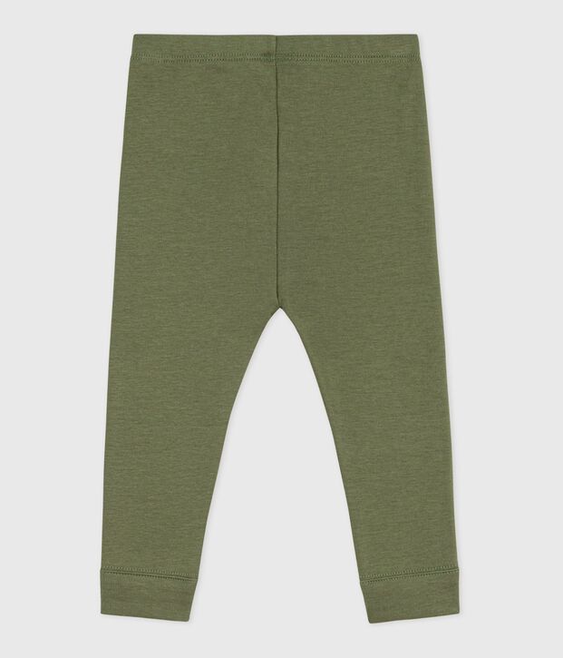 Leggings in cotone tinta unita neonato OLIVINE