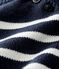 Pull lana e cotone a righe bebè maschio blu SMOKING/bianco MARSHMALLOW