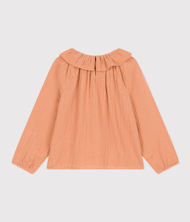 Blusa in garza di cotone bambina rosa