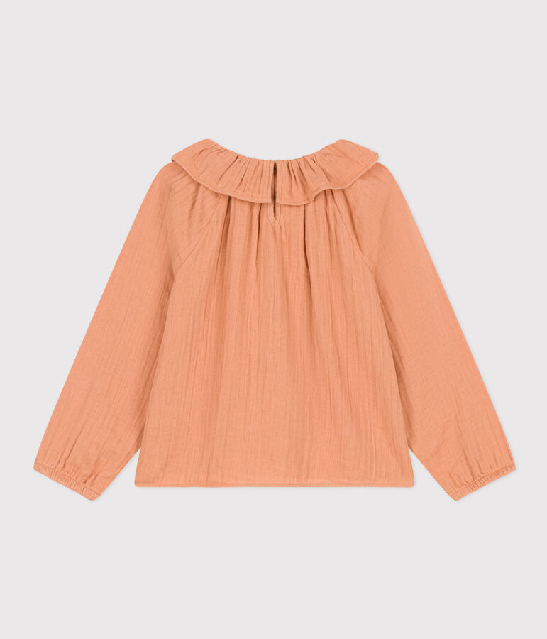 Blusa in garza di cotone bambina rosa SIENNA