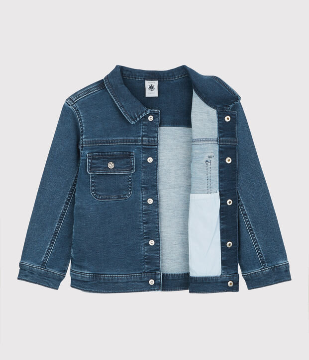 Giacca in denim biologico bambina/bambino blu