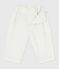 Pantaloni in serge tinta unita neonato bianco MARSHMALLOW