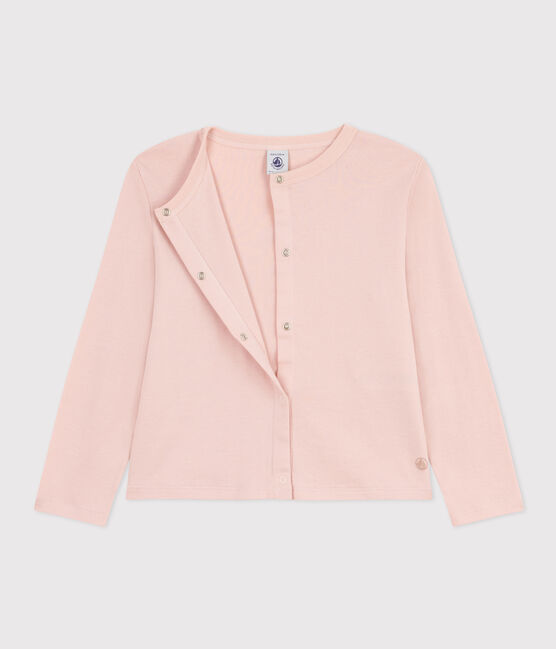 Cardigan in cotone bambina rosa SALINE
