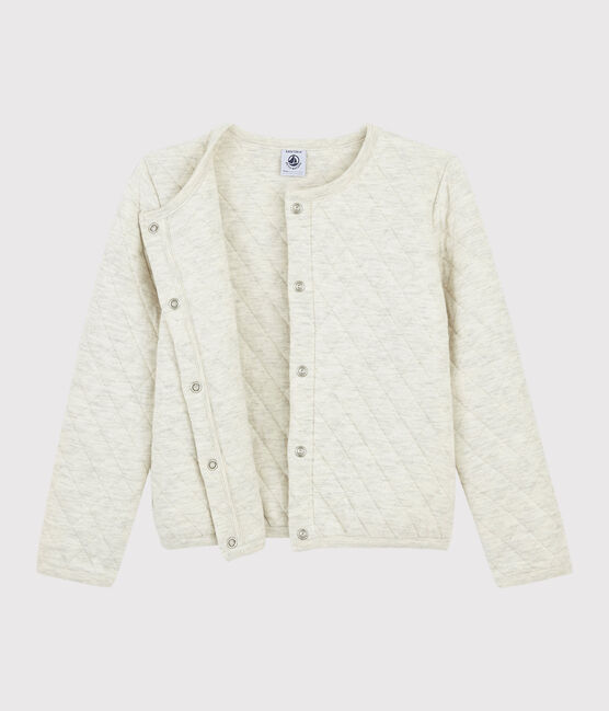 Cardigan in tubique bambina beige MONTELIMAR CHINE
