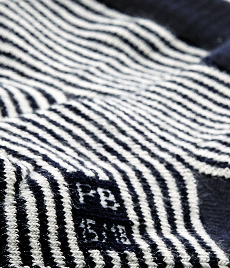 Calzini millerighe beb&egrave; unisex blu/bianco