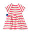 Robe bébé fille rayée bianco LAIT/rosa PEONY