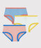 Confezione da 3 slip millerighe bambina in cotone biologico variante 1