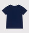 T-shirt bambino in jersey fiammato blu MEDIEVAL