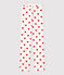 Pantaloni in cotone BIO donna bianco MARSHMALLOW/rosso TERKUIT