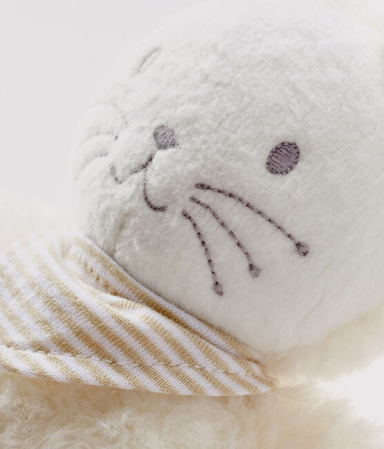 Doudou coniglietto musicale bebè in sherpa bianco MARSHMALLOW