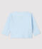Cardigan bebè in costina 2x2 di cotone biologico blu FRAICHEUR