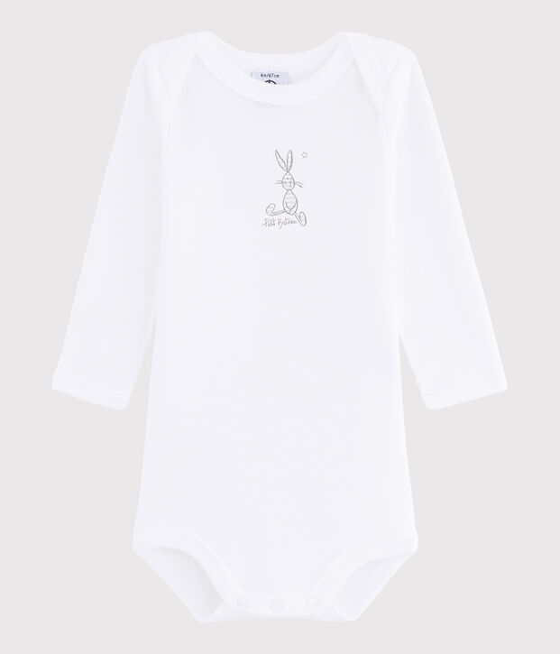 Body manica lunga beb&egrave; unisex bianco