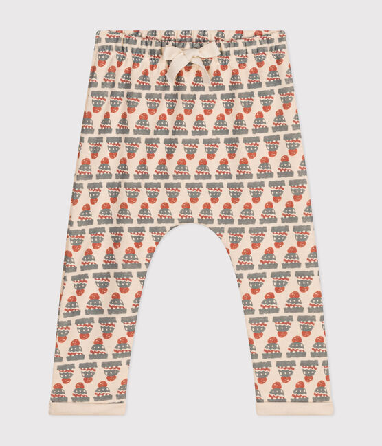 Pantaloni in jersey spesso con stampa per bebè bianco AVALANCHE/ MULTICO