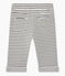 Pantalone bebé bambino rigato bianco MARSHMALLOW/nero CITY