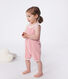 Tutina corta in cotone a righe neonato