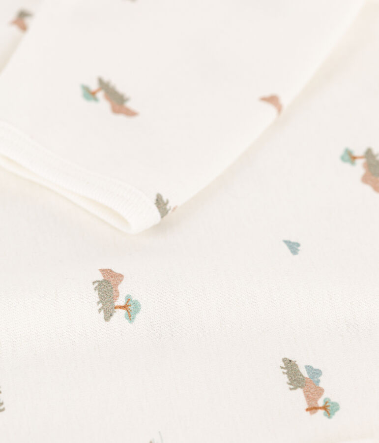 Tutina pigiama animali in cotone bianco/multicolore