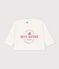 T-shirt a maniche lunghe in cotone tinta unita neonato MILK