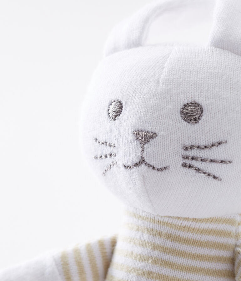 Coudou coniglietto sonaglio beb&egrave; unisex grigio/bianco