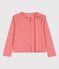 Cardigan in cotone bio bambina rosa PAPAYE