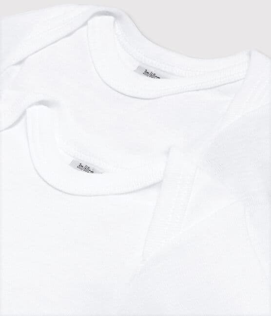 Confezione da 2 body bianchi a manica lunga bebè bianco MARSHMALLOW