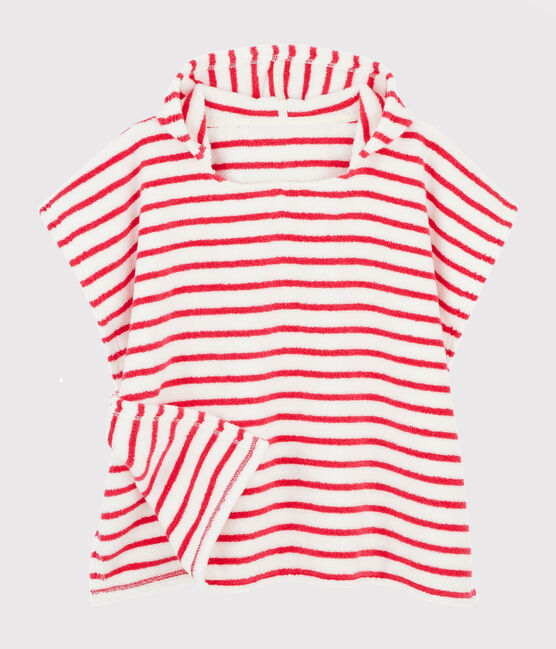 Poncho da spiaggia con cappuccio bebè femmina/maschio rosa GEISHA