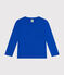 T-shirt a maniche lunghe a costine bambina/bambino blu CALVIN