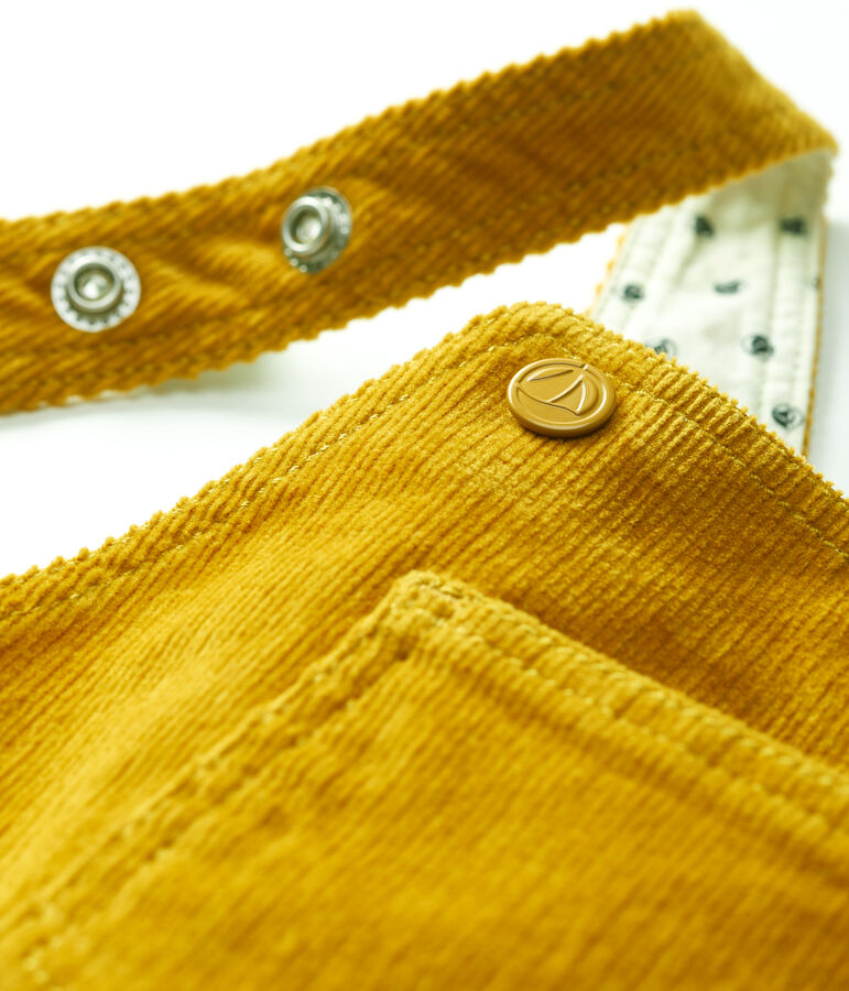 Salopette in velluto beb&egrave;. giallo