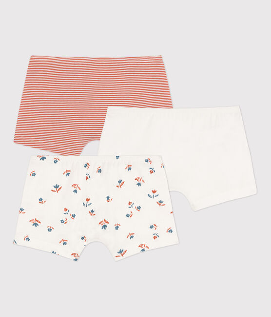 Confezione da 3 shorty fiore da bambina in cotone variante 1