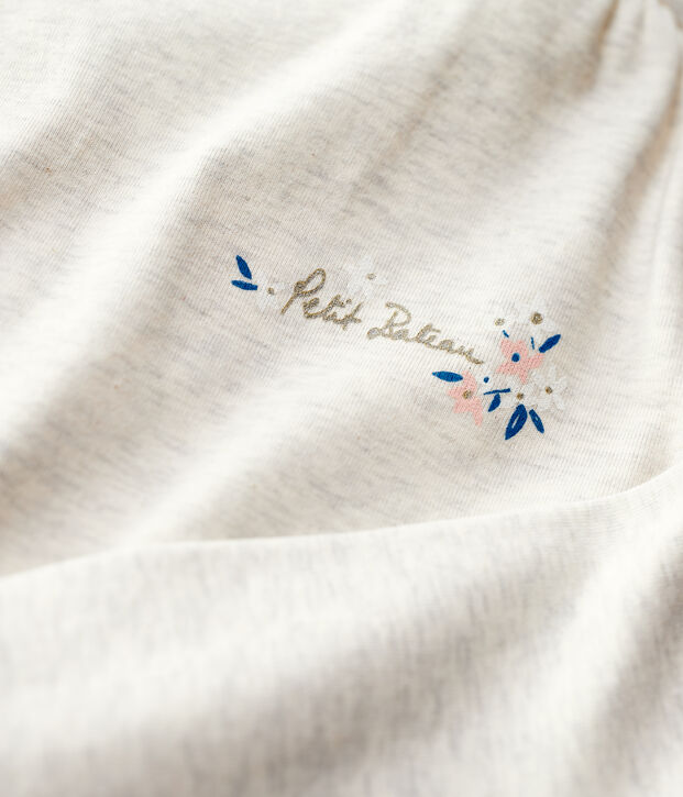 T-shirt bambina a maniche lunghe in cotone MONTELIMAR CHINE