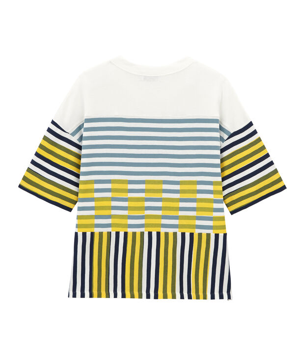 T-shirt grafica maniche corte unisex bianco/multicolore