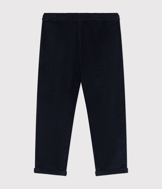 Pantaloni in velluto a coste bambino blu SMOKING