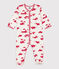 Tutina con stampa in tubique bianco MARSHMALLOW/rosso PEPS