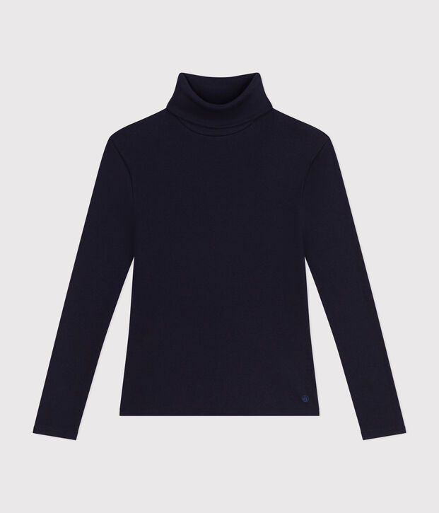 T-shirt L'Iconique donna in costa 2x2 con collo a lupetto SMOKING