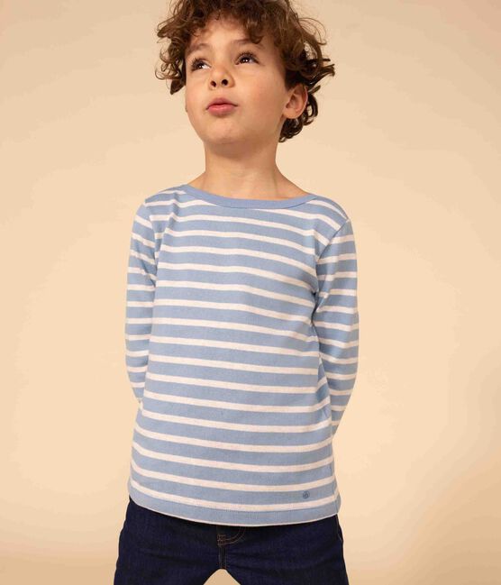 Marinière iconica in cotone bambino unisex AZUL/ MONTELIMAR