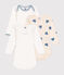 Set di 3 body a maniche lunghe in cotone a cuori blu neonato variante 1