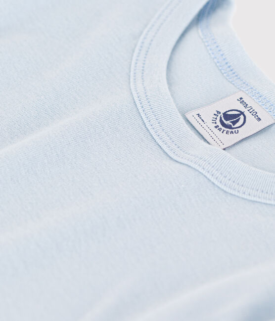 T-shirt a maniche lunghe in cotone blu GOMME