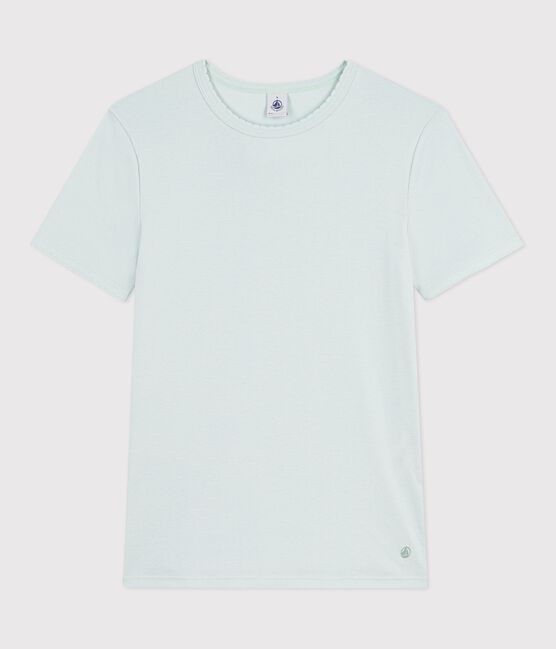 T-shirt a maniche corte in cotone tinta unita donna blu SPRAY