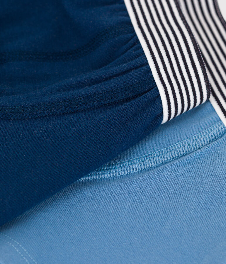 Confezione da 2 boxer in cotone ed elastan tinta unita bambino multicolore