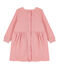 Abito a maniche lunghe da bebè femmina in maglia di velluto rosa CHARME CN