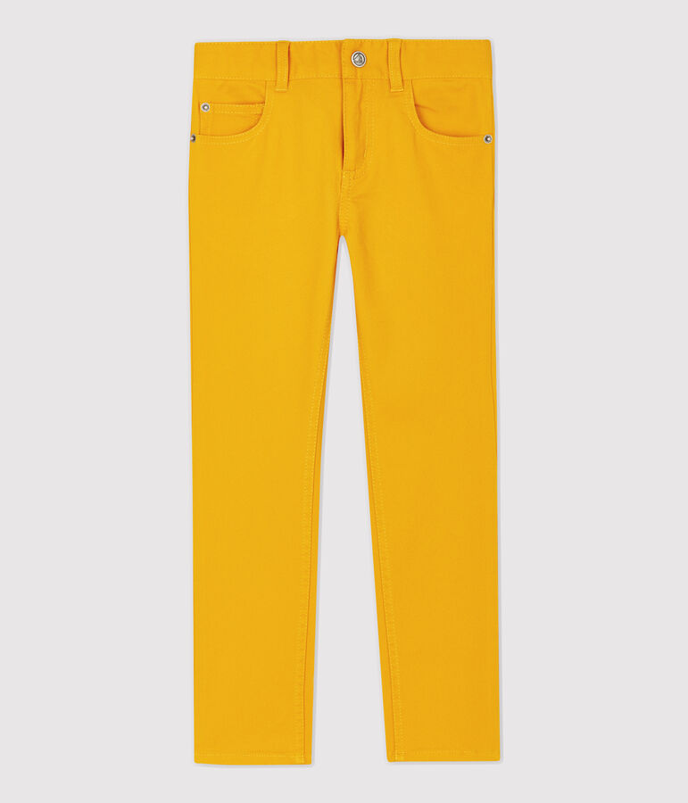 Pantaloni slim bambino in serge giallo BOUDOR