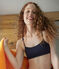 Brassière donna in cotone elastam blu SMOKING