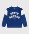 Felpa in cotone bambino blu/ecru
