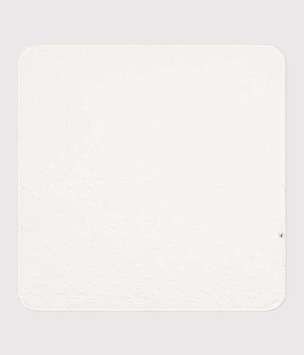 Coperta in tubique neonato bianco