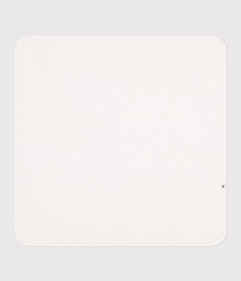 Coperta in tubique neonato bianco