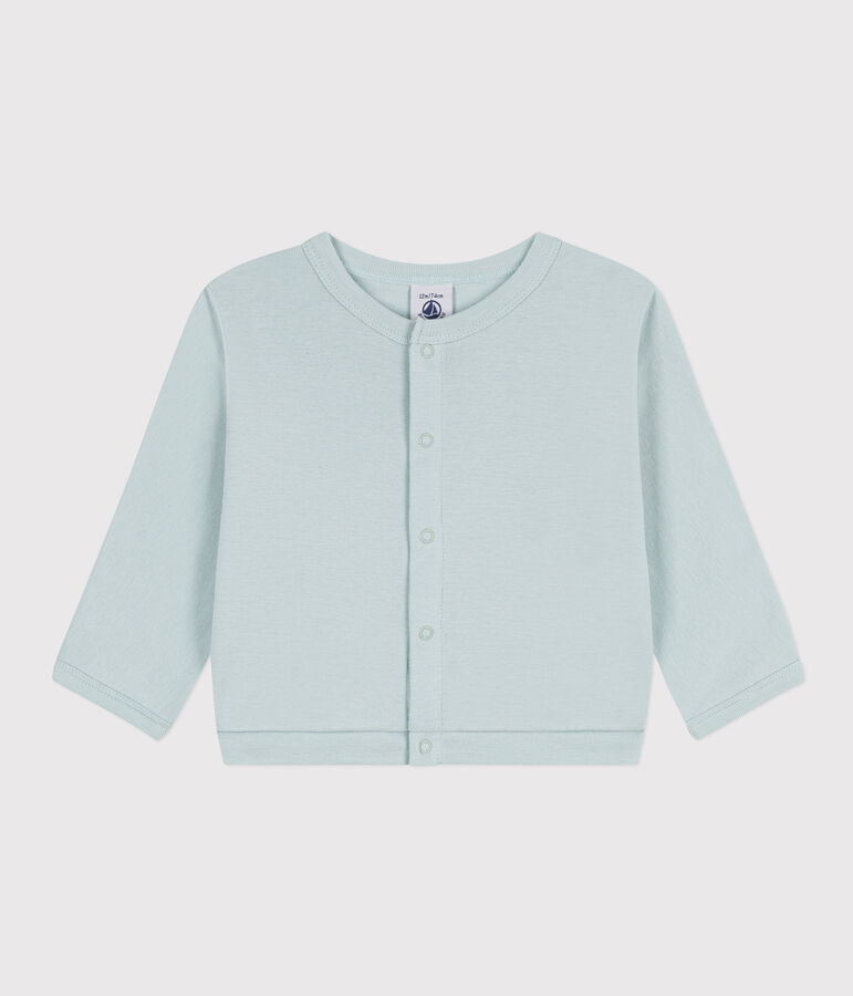 Cardigan neonato in cotone verde BULLE