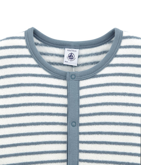 Pigiama intero loungewear per bambino bianco MARSHMALLOW/blu ASTRO