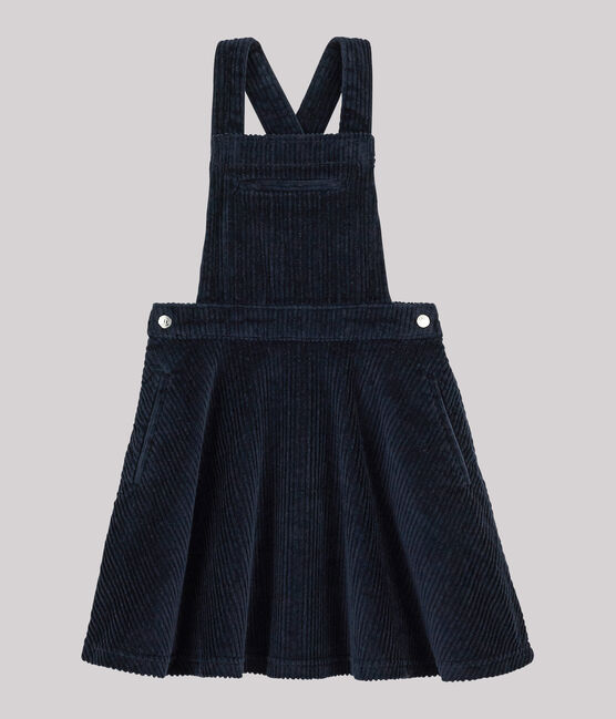 Abito salopette bambina blu SMOKING