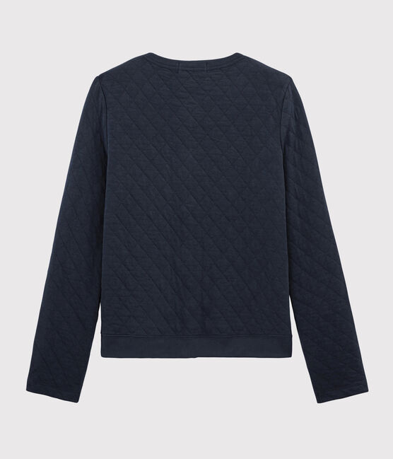Cardigan in tubique trapuntato Donna blu SMOKING