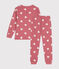 Pigiama in cotone con motivo stampato a cuori bambino rosa ROSEWOOD/ MARSHMALLOW
