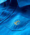 Camicia mc neonato in lino blu RIYADH